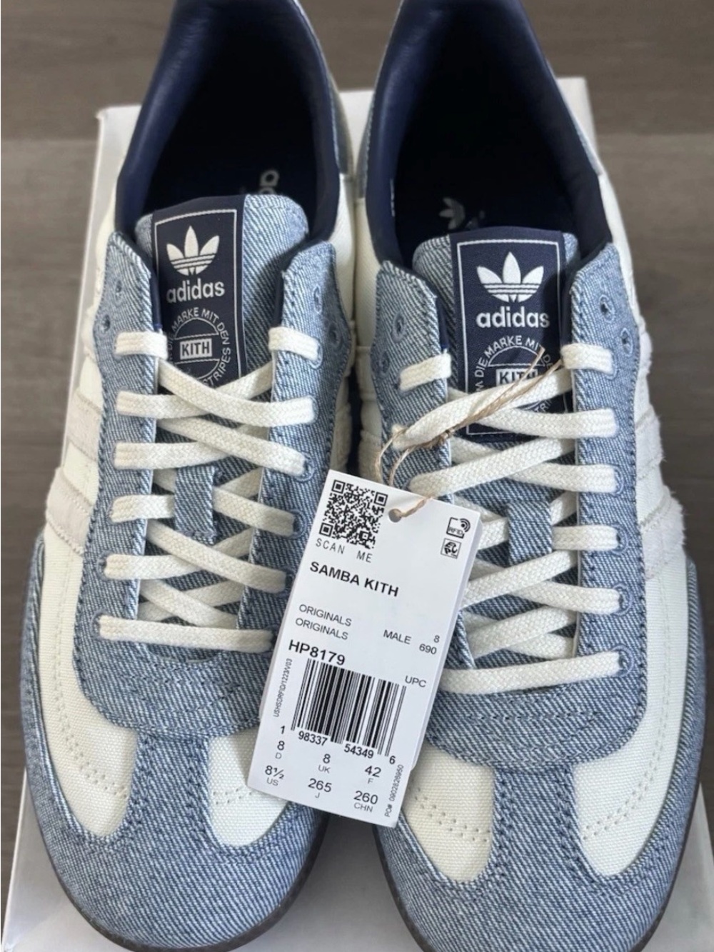 adidas Samba KITH Denim Blue & White Men’s Sneakers